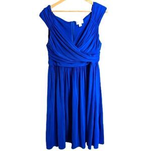 J. CREW Cobalt Blue Flowy Dress Plus Size 16